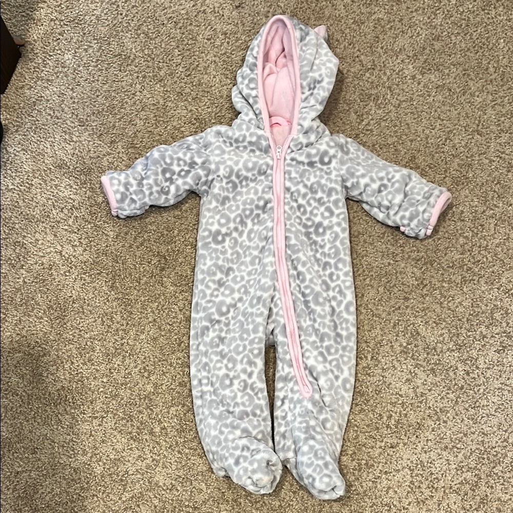 Girl 6-9 month fleece suit